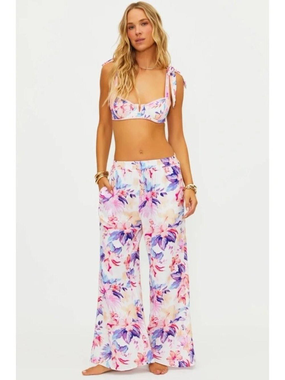 NWT Beach Riot Hampton Hibiscus Garden Pants XL
